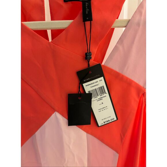 NWT BCBGMAXAZRIA Chantal crossover dress, Small $129 F42 - Picture 4 of 7